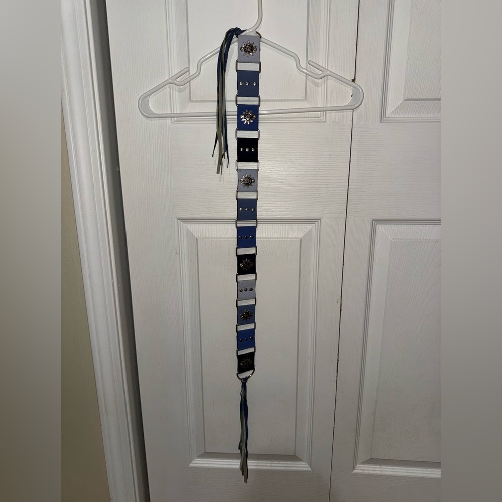 Elegant Blue and Gray Women's Belt